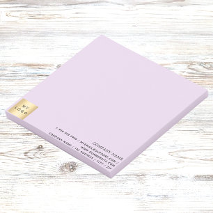 Business logo lavender purple post-it notes