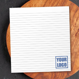 Business Logo Lined Notepad