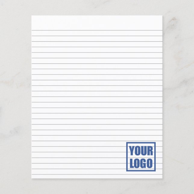 Business Logo Lined Paper Pieces (Front)