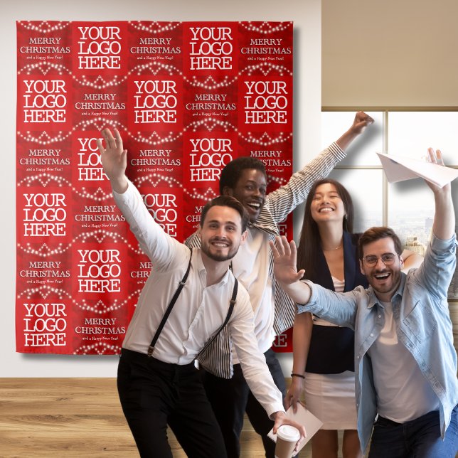 Business Logo Merry Christmas and Happy New Year Tapestry (Creator Uploaded)