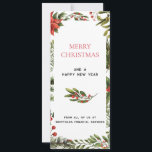 Business Logo Merry Christmas Berries Greetings Card<br><div class="desc">This elegant custom business Christmas card combines contemporary design with seasonal charm. Featuring sleek, modern typography that conveys your holiday message with sophistication, the card is adorned with lush greenery botanicals that add a touch of natural beauty. Your company logo is seamlessly integrated into the design, creating a perfect balance...</div>