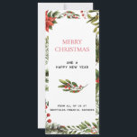 Business Logo Merry Christmas Berries Greetings Card<br><div class="desc">This elegant custom business Christmas card combines contemporary design with seasonal charm. Featuring sleek, modern typography that conveys your holiday message with sophistication, the card is adorned with lush greenery botanicals that add a touch of natural beauty. Your company logo is seamlessly integrated into the design, creating a perfect balance...</div>