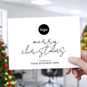 Business Logo Merry Christmas Holiday Card