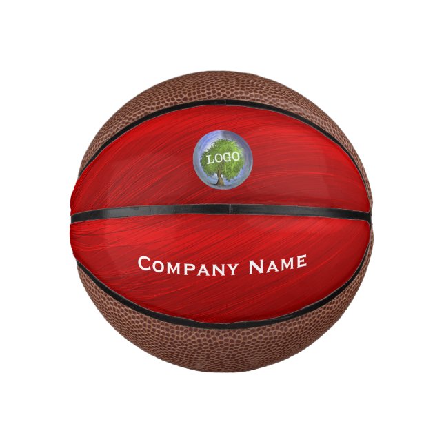 Business Logo Mini Red Basketball (Front)