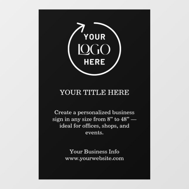 Business Logo | Minimal Black Stylish Promotiona (Sheet)