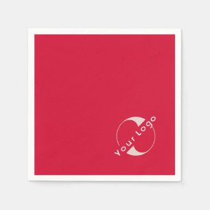 Business logo Minimal Company Cherry red Napkin
