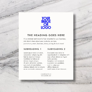 Business Logo Minimal Modern QR Code White Flyer
