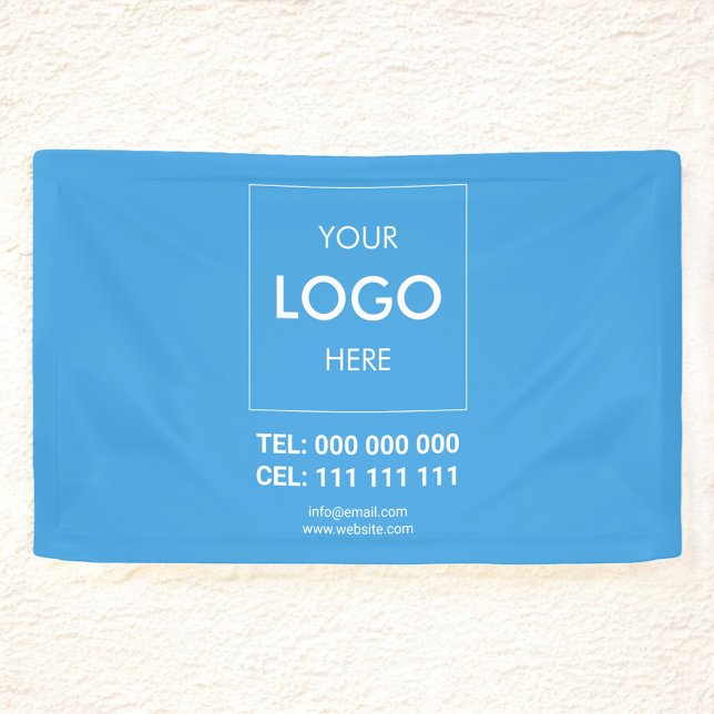 Business Logo Minimalist Blue Banner (Creator Uploaded)
