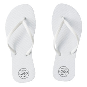 Business Logo Minimalist Clean Simple White Jandals