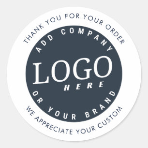 Business Logo Minimalist Company Modern Classic Round Sticker