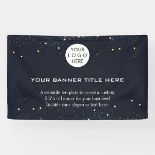 Business Logo Minimalist Modern professional black Banner