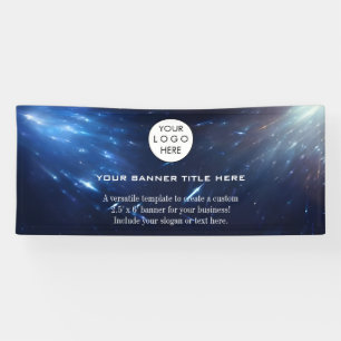 Business Logo Minimalist Modern professional blue Banner