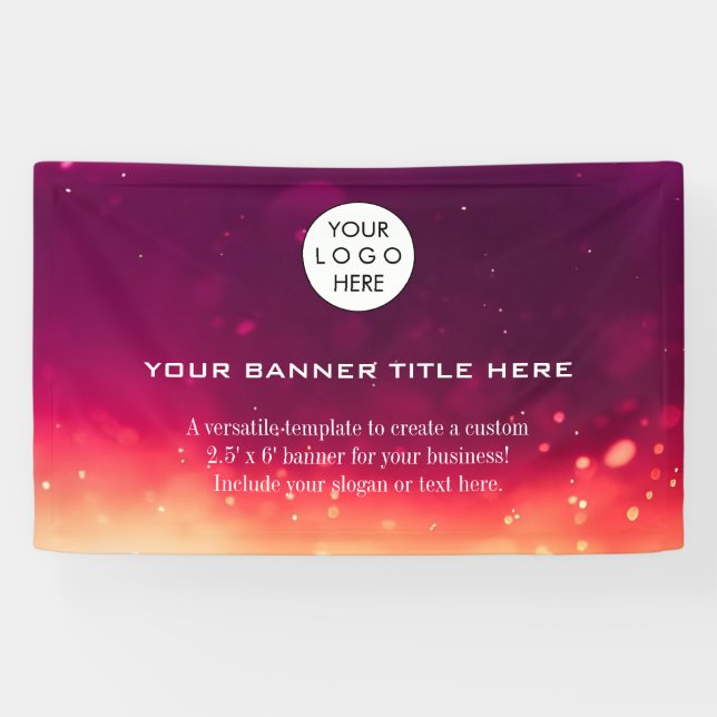 Business Logo Minimalist Modern professional red Banner (Horizontal)