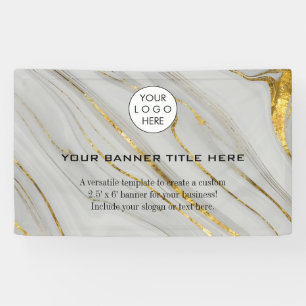 Business Logo Minimalist Modern professional white Banner