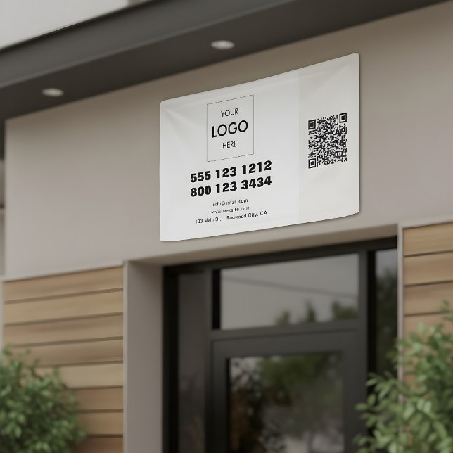 Business Logo Minimalist Modern QR Code Banner (Creator Uploaded)