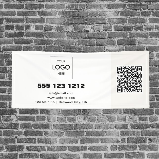 Business Logo Minimalist Modern QR Code Banner (Creator Uploaded)