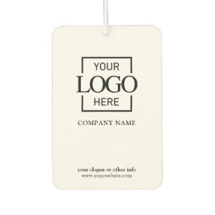 Business Logo Minimalist Professional Branded Car Air Freshener