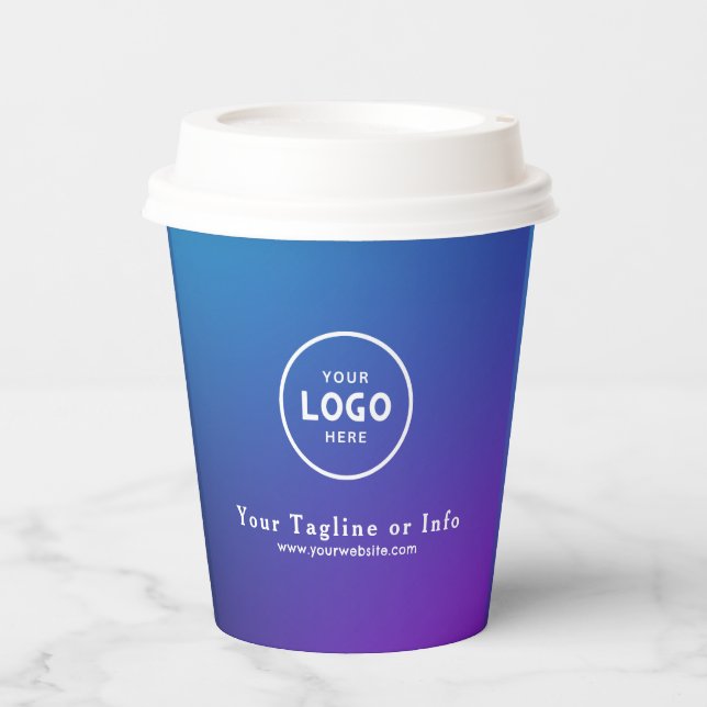 Business Logo Minimalist Professional Paper Cup (Front)