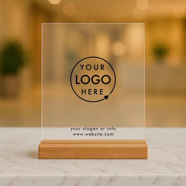 Business Logo | Minimalist Simple Clean Acrylic Sign (Creator Uploaded)