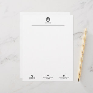 Business Logo   Minimalist Simple Clean Custom Letterhead