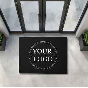 Business Logo Modern Black Promotional Doormat