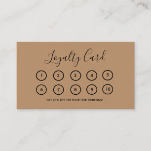 Business Logo Modern Brown Professional Company  Loyalty Card