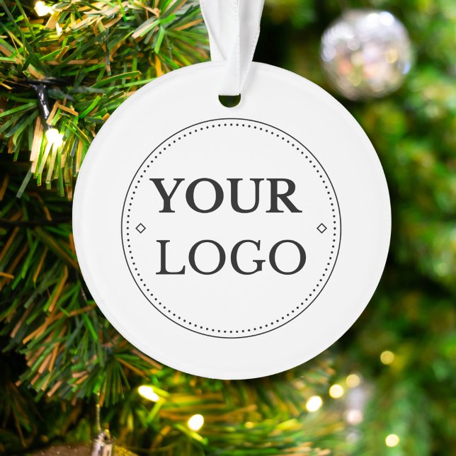 Business Logo Modern Christmas Ornament (Creator Uploaded)