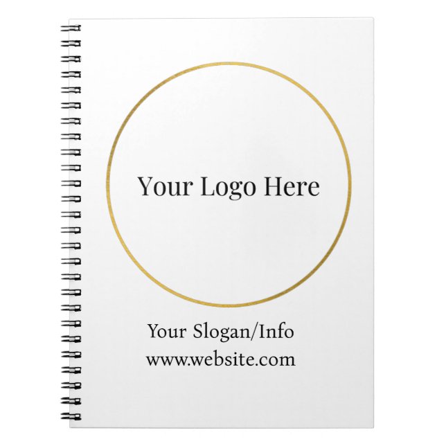 Business Logo | Modern Company Template Notebook (Front)