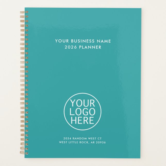 Business Logo Modern Corporate Employees 2026 Planner (Front)