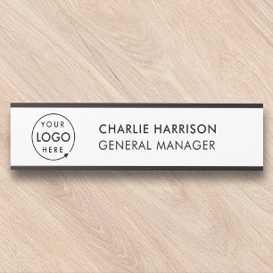 Business Logo Modern Custom Employee Staff Door Sign