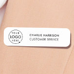 Business Logo | Modern Custom Employee Staff Name Tag<br><div class="desc">A simple custom business template in a modern minimalist style which can be easily updated with your company logo,  employee name and title or department. If you need any help personalizing this product,  please contact me using the message button below and I'll be happy to help.</div>