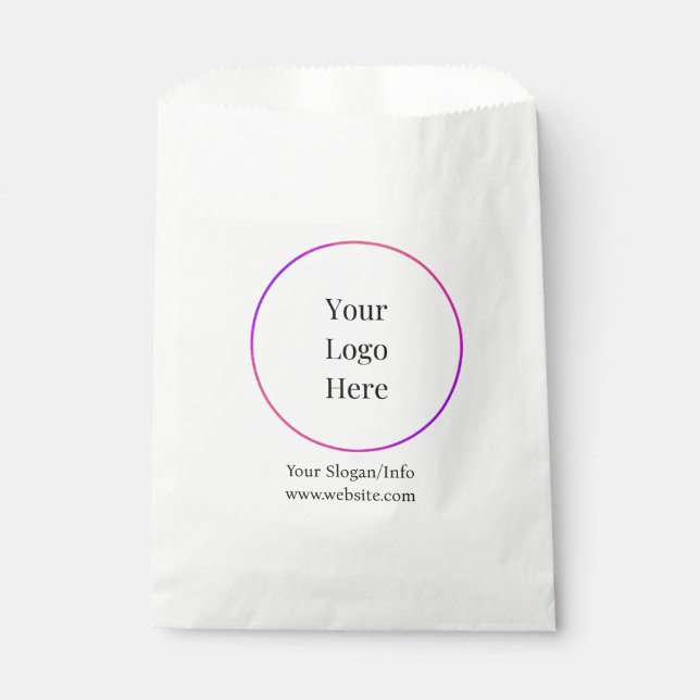 Business Logo Modern Customisable Templates Favour Bags (Front)