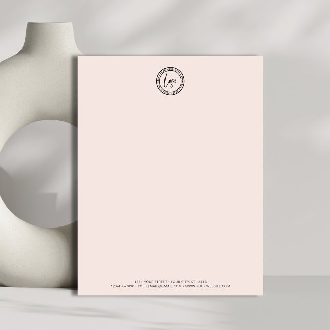 Business Logo Modern Minimal Simple Blush Pink (Creator Uploaded)