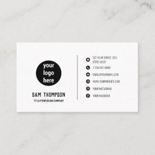 Business Logo Modern Minimalist Social Media Icons Business Card