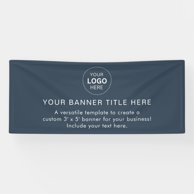 Business Logo Modern Professional 6' Banner (Horizontal)
