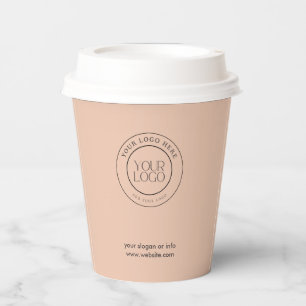 Business Logo Modern Professional Barista Paper Cups