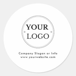 Business Logo Modern Professional  Classic Round Sticker