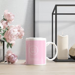 Business Logo | Modern Professional Pink Coffee Mug<br><div class="desc">An elegant custom business paper cup template in a modern minimalist style which can be easily updated with your company logo and company slogan or info. If you need any help personalising this product,  please contact me using the message button and I'll be happy to help.</div>