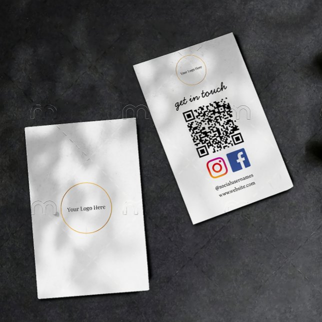 Business Logo | Modern QR Code Social Template Card (Creator Uploaded)