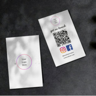Business Logo Modern QR Code Social Template Card