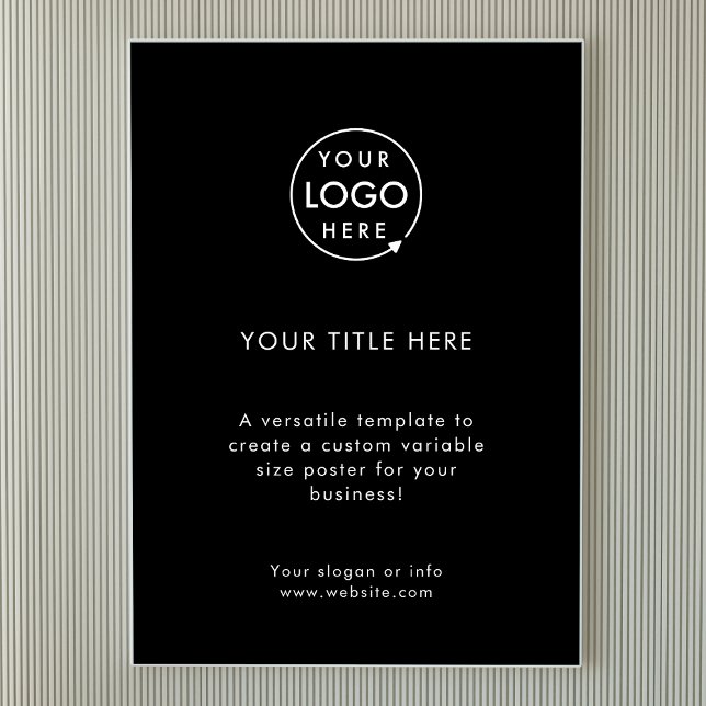 Business Logo | Modern Simple Black Promotional Poster (Creator Uploaded)
