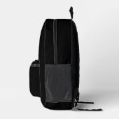 Business Logo Modern Stylish Trendy Black Printed Backpack (Right)
