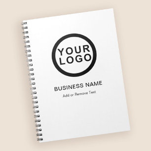 Business Logo Modern White Notebook