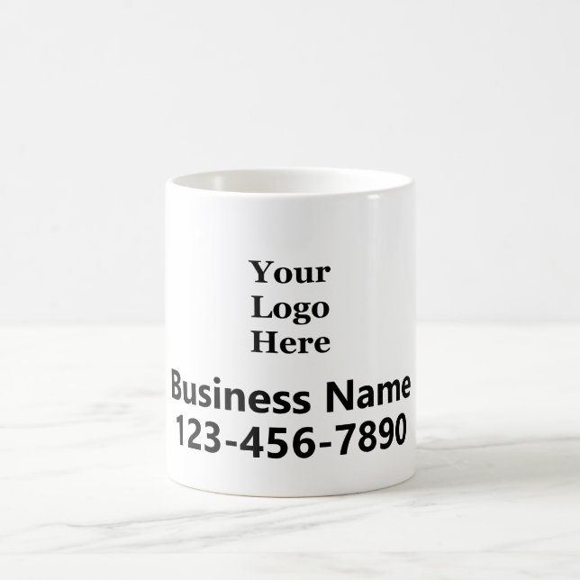 Business Logo Name and Phone Number  Coffee Mug (Center)