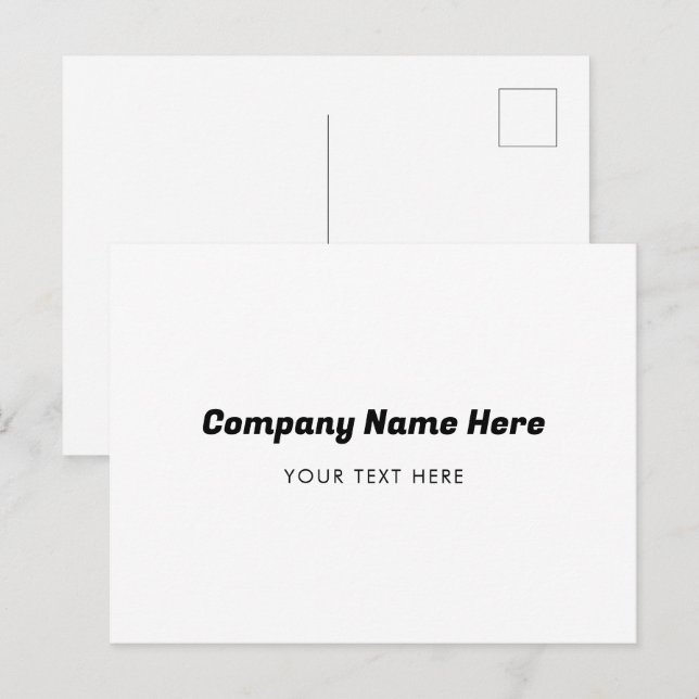 Business Logo Name Company Promotional Corporate Holiday Postcard (Front/Back)