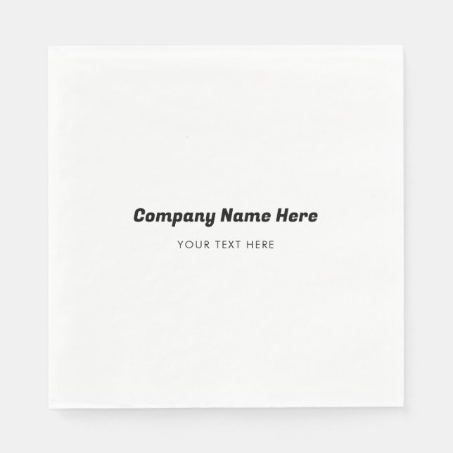 Business Logo Name Company Promotional Corporate Napkin (Front)