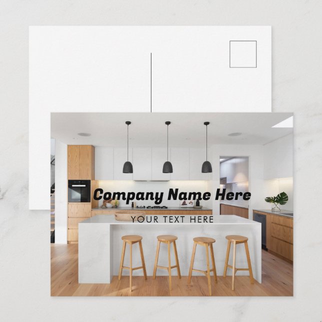 Business Logo Name Company Promotional Photo Holiday Postcard (Front/Back)