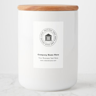 Business Logo   Name   Custom Food Container Label