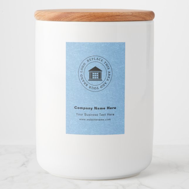 Business Logo | Name | Custom Food Container Label (Front)
