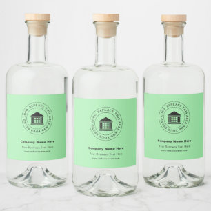 Business Logo Name Custom Liquor Bottle Labels